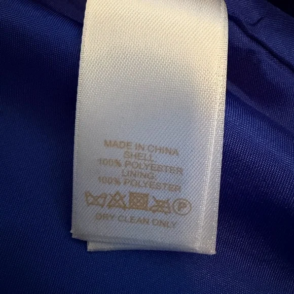 Kate Spade Royal Blue A Line Mini Dress V Neck Gold Zipper Women's Size‎ 4 - Picture 8 of 11